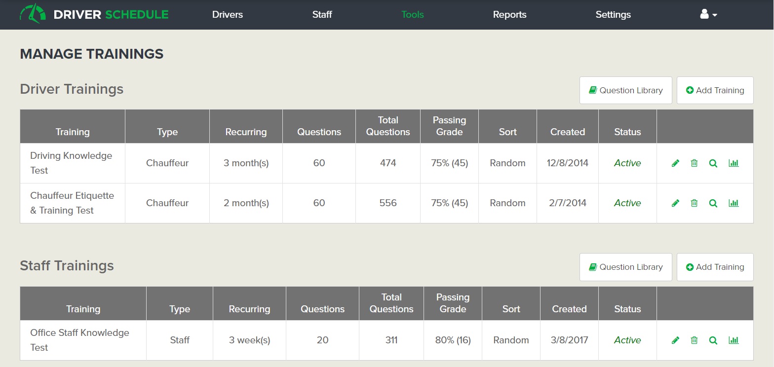 driver training management software driver schedule schedule management