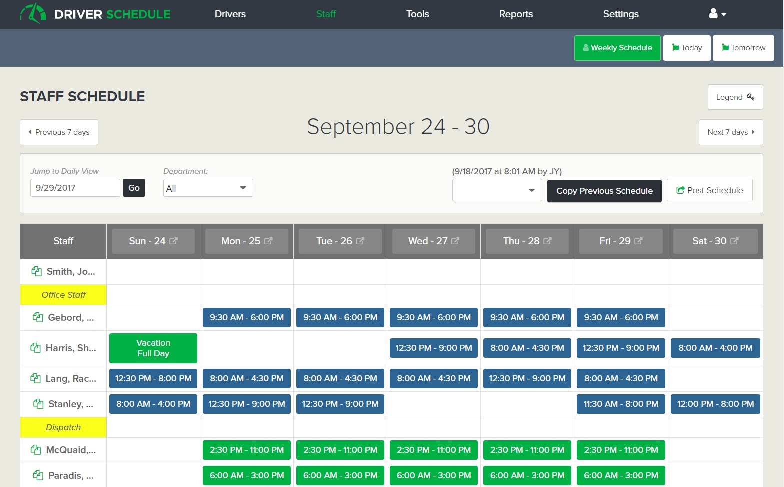 employee scheduling software for ground transportation driver schedule online employee schedules
